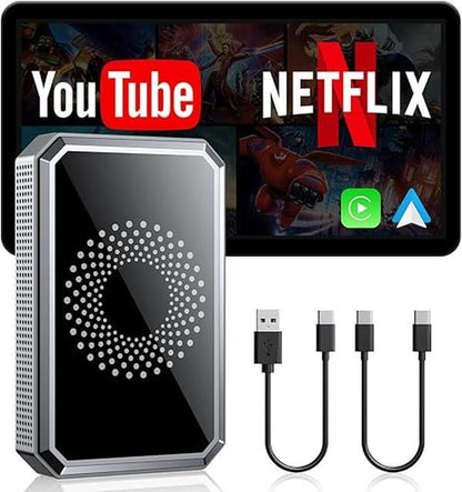 Netflix/YouTube/TikTok Wireless CarPlay Adapter – Plug-and-Play Magic Box